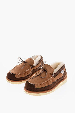 suede loafers with inner fur