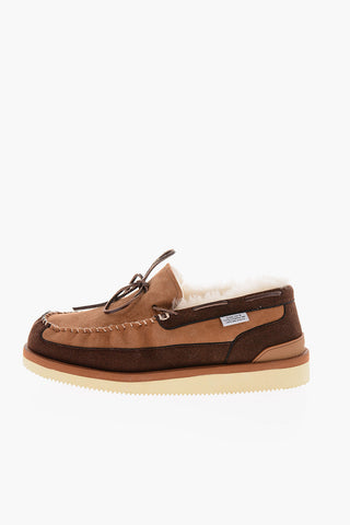 suede loafers with inner fur