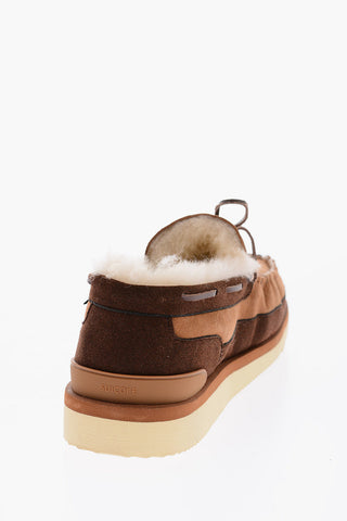 suede loafers with inner fur