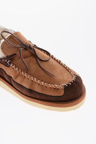 suede loafers with inner fur