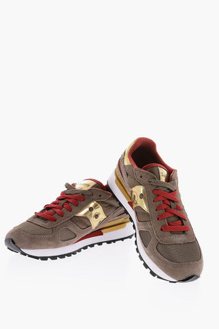 leather and fabric SHADOW ORIGINAL sneakers with golden details