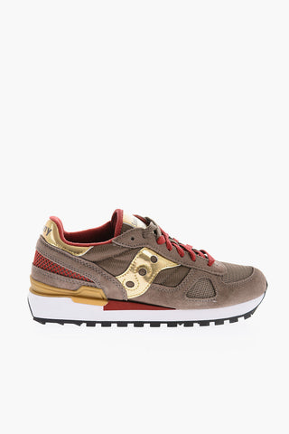 leather and fabric SHADOW ORIGINAL sneakers with golden details