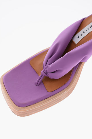 7cm square toe thong sandals