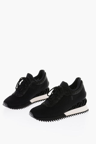 Sneakers REIKO WAVE in tessuto con dettaglio strass 6cm
