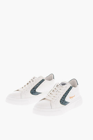 Sneakers in pelle con dettaglio effetto coccodrillo
