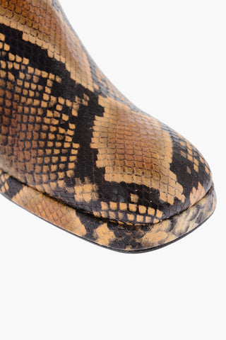 6cm snake effect leather JUDY LAUREL booties