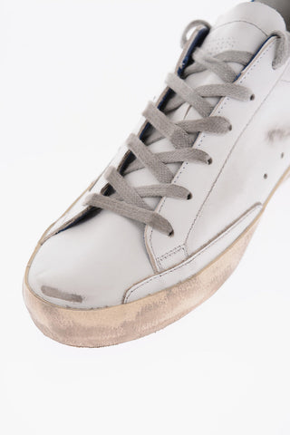 vintage effect leather SUPER-STAR CLASSIC sneakers