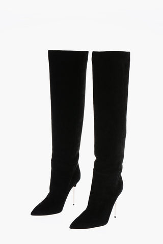 11cm suede Point Toe Stiletto Heel Boots