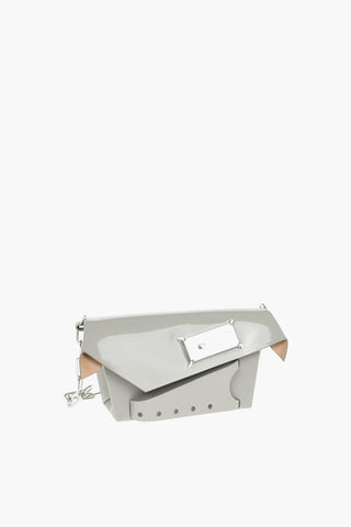 MM11 patent leather SNATCHED mini bag with removable chain shoulder strap