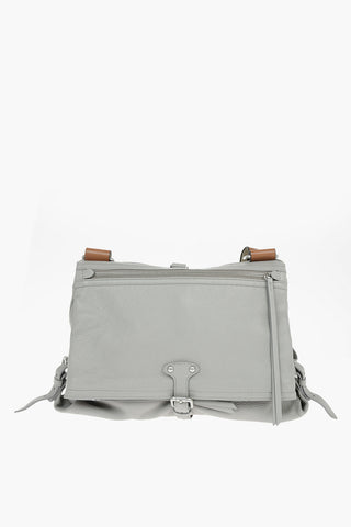 MM11 textured leather shoulder bag