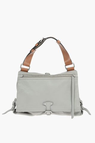 MM11 textured leather shoulder bag