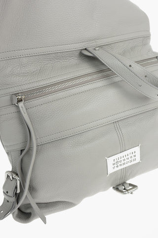 MM11 textured leather shoulder bag
