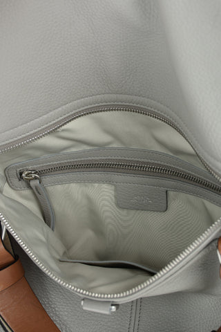 MM11 textured leather shoulder bag