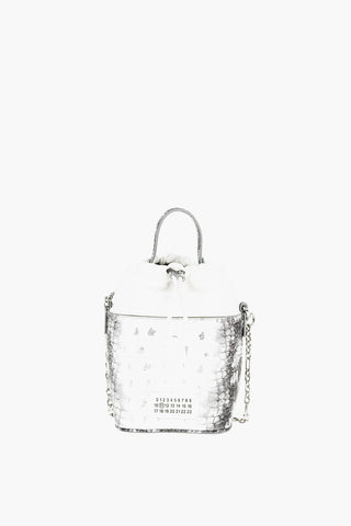 MM11 Borsa a Secchiello 5AC in Pelle Stampa Croco 