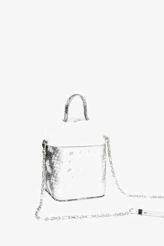 MM11 Borsa a Secchiello 5AC in Pelle Stampa Croco 