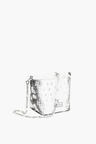 MM11 Borsa a Secchiello 5AC in Pelle Stampa Croco 