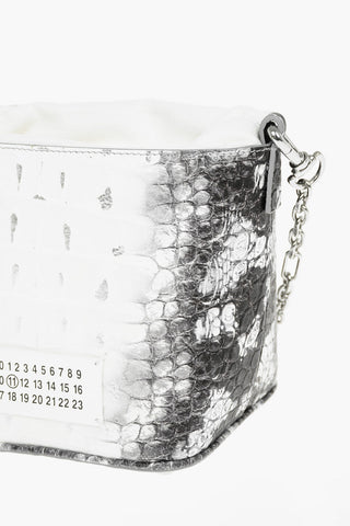 MM11 Borsa a Secchiello 5AC in Pelle Stampa Croco 