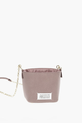 MM11 Textured Leather Mini Bucket Bag