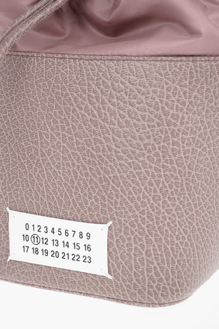 MM11 Textured Leather Mini Bucket Bag