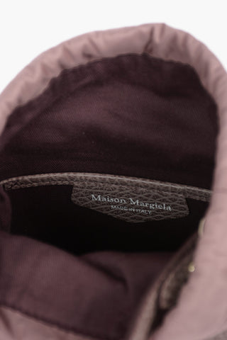 MM11 Textured Leather Mini Bucket Bag