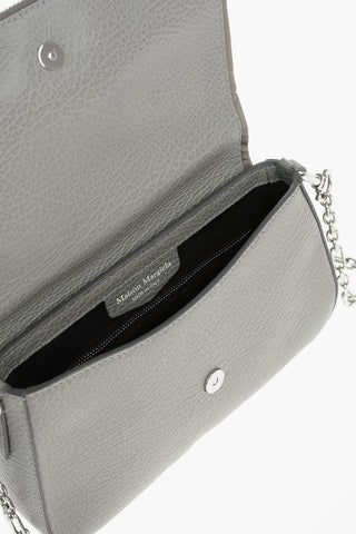 MM11 removable chain shoulder strap leather and fabric bag