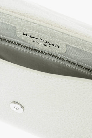 MM11 removable chain shoulder strap leather and fabric bag