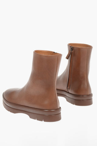 Leather BILLIE Ankle Booties with Side zip Fastening
