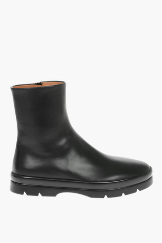 Leather BILLIE Ankle Booties with Side zip Fastening