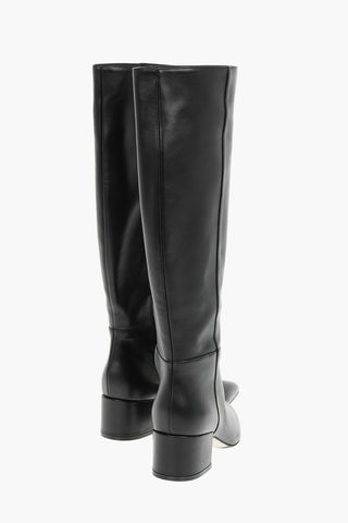 Soft Leather SEVENTY Pointed-toe Knee-high Boots with Side Zip 5,5cm