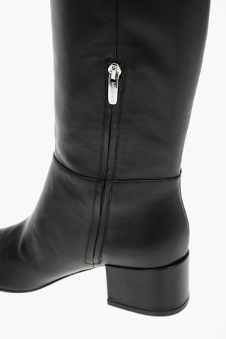 Soft Leather SEVENTY Pointed-toe Knee-high Boots with Side Zip 5,5cm