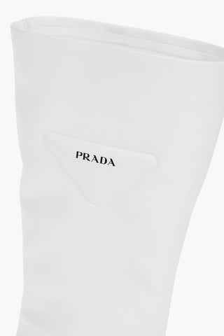 Tech Faux Leather Ankle Boots with Statement Sole and Embossed Iconic Logo 7cm