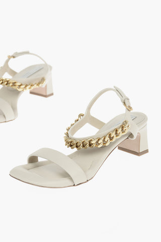 Faux-leather FALABELLA Sandals embellished with Chain 5cm