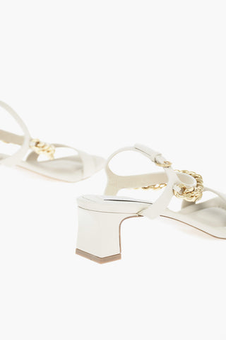 Faux-leather FALABELLA Sandals embellished with Chain 5cm