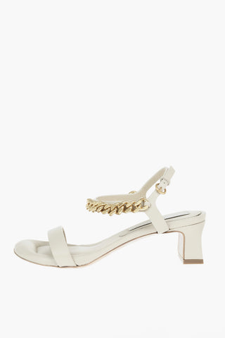 Faux-leather FALABELLA Sandals embellished with Chain 5cm