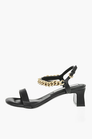 Faux-leather FALABELLA Sandals embellished with Chain 5cm