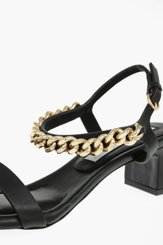 Faux-leather FALABELLA Sandals embellished with Chain 5cm