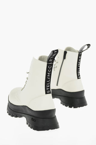 Faux-leather TRACE Combato Booties with Statement Sole