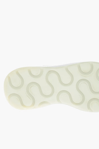 Faux Leather Nylon Sneakers with Glittery Chunky Sole