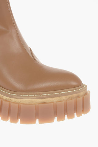 Faux-leather EMILIE Pointed-toed Ankle Boots with Chunky Platform Sole 7,5cm