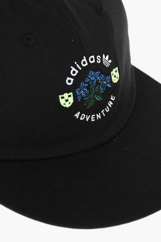 front embroidered ADVENTURE VINT cotton cap