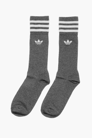 Solid Color Ribbed 3 Long Socks Set