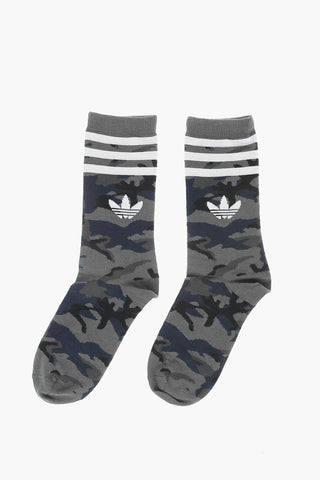 Set 2 calzini stretch con logo ricamato