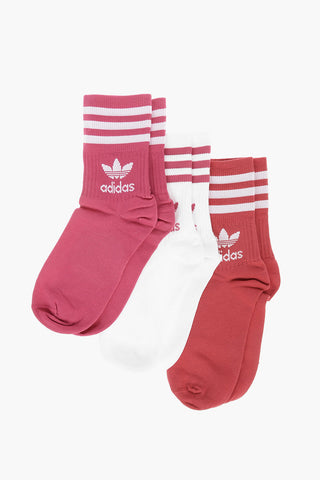 Set 3 calzini stretch con logo ricamato