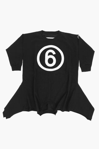 MM6 Vestito Tee Oversized con Logo A Contrasto