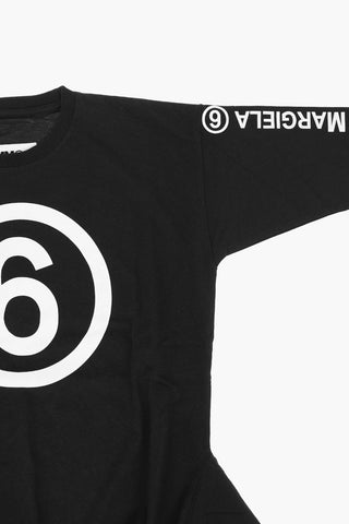 MM6 Vestito Tee Oversized con Logo A Contrasto