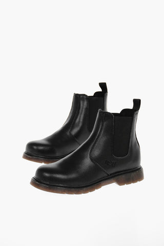 Leather Chelsea Boots with Rubber Sole