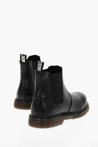Leather Chelsea Boots with Rubber Sole