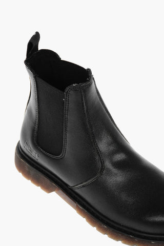 Leather Chelsea Boots with Rubber Sole