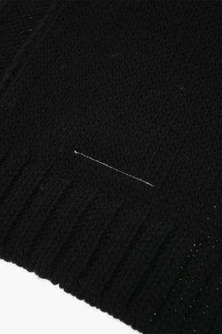 MM6 sciarpa a tinta unita con logo ricamato