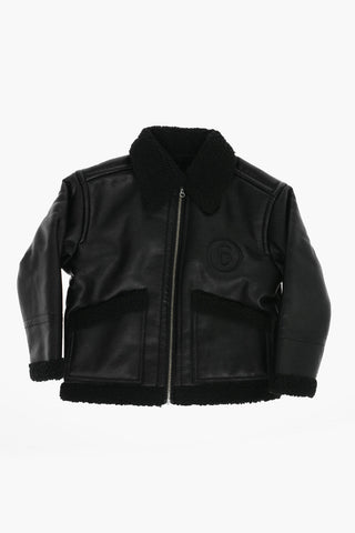 MM6 Giubbotto in Ecopelle con Chiusura Zip